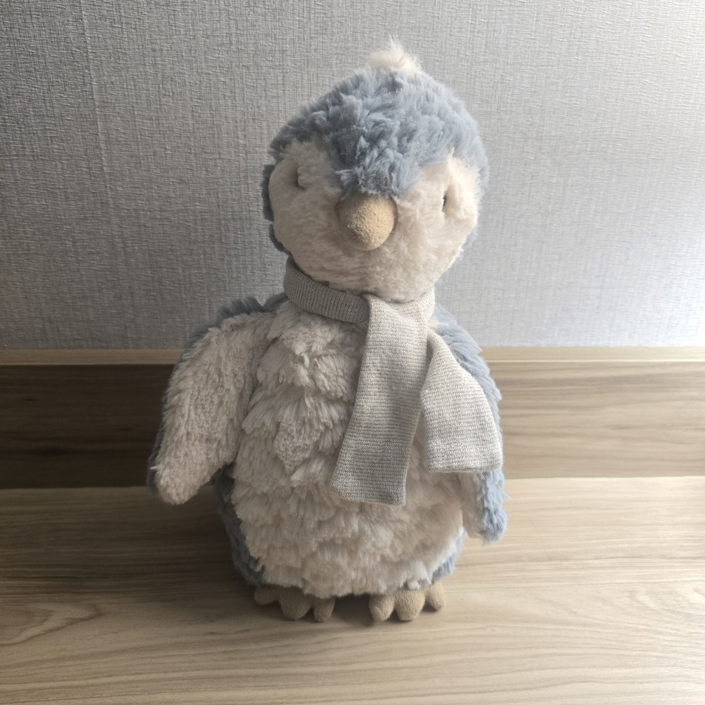 Mary Meyer Putty Iceburg Penguin Plush 9" White Light Blue and Neck Scarf